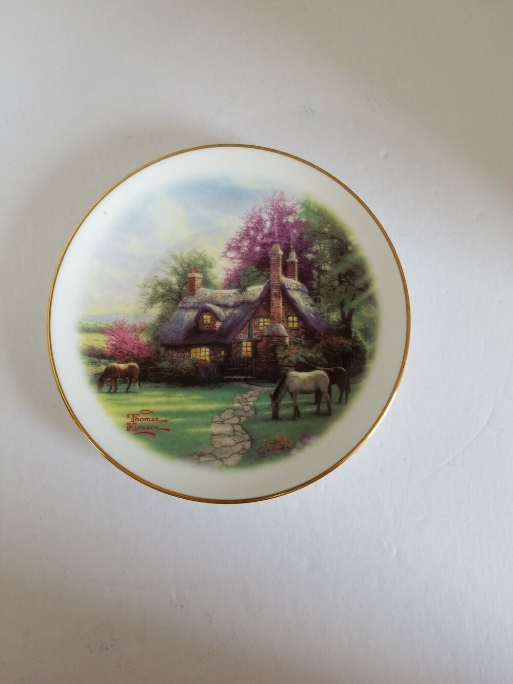 Thomas Kinkade A PERFECT SUMMER DAY 2003 Ceramic Decor 6" Plate For Teleflora